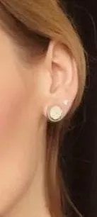 Rose Gold Druzy Earrings. Pink - Image 2