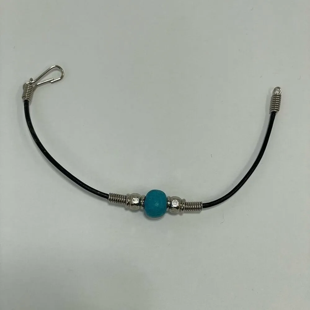Teal Turquoise Color Bead Bracelet Blue - Image 3