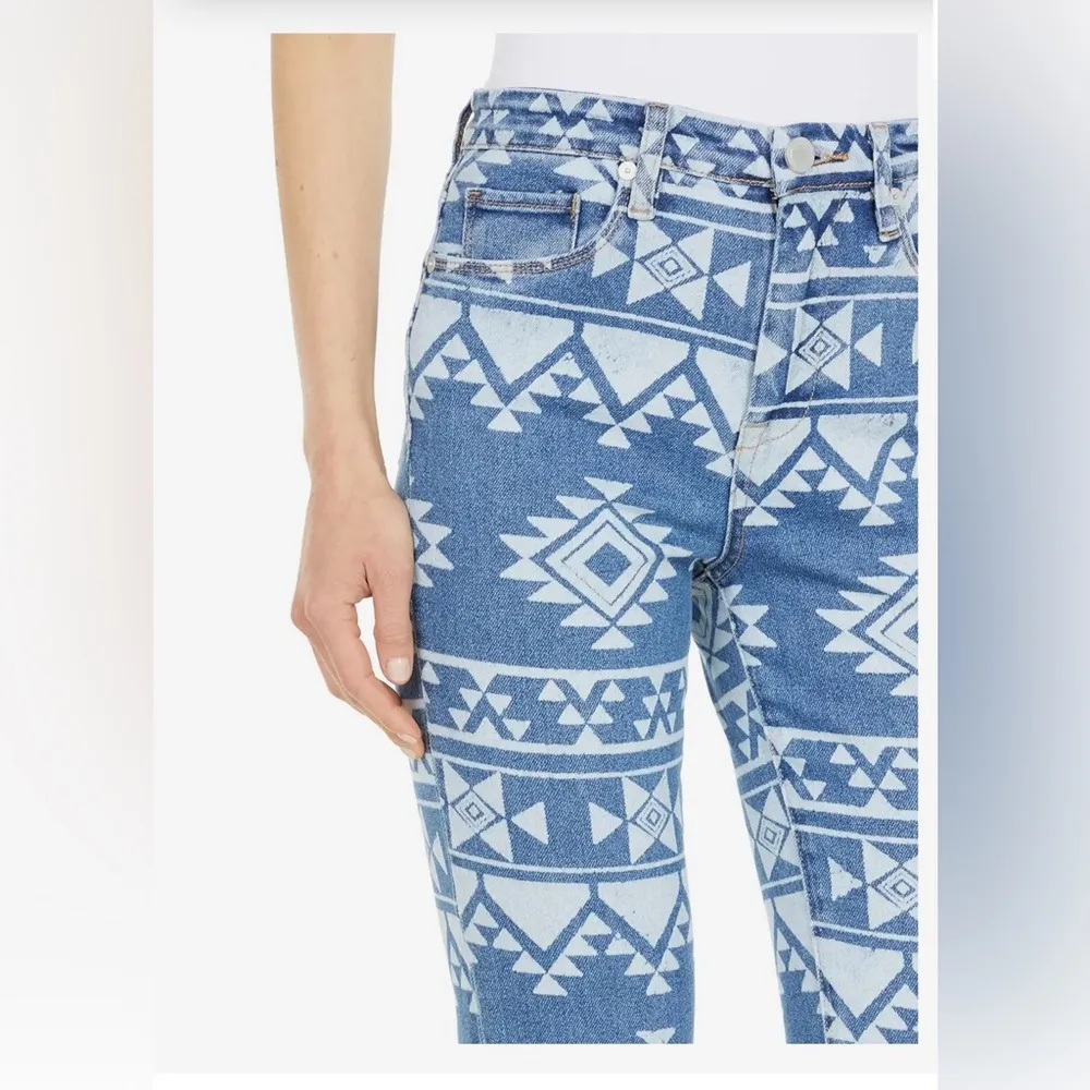 Blank NYC Geometric Aztec Madison Crop Jeans - Image 3