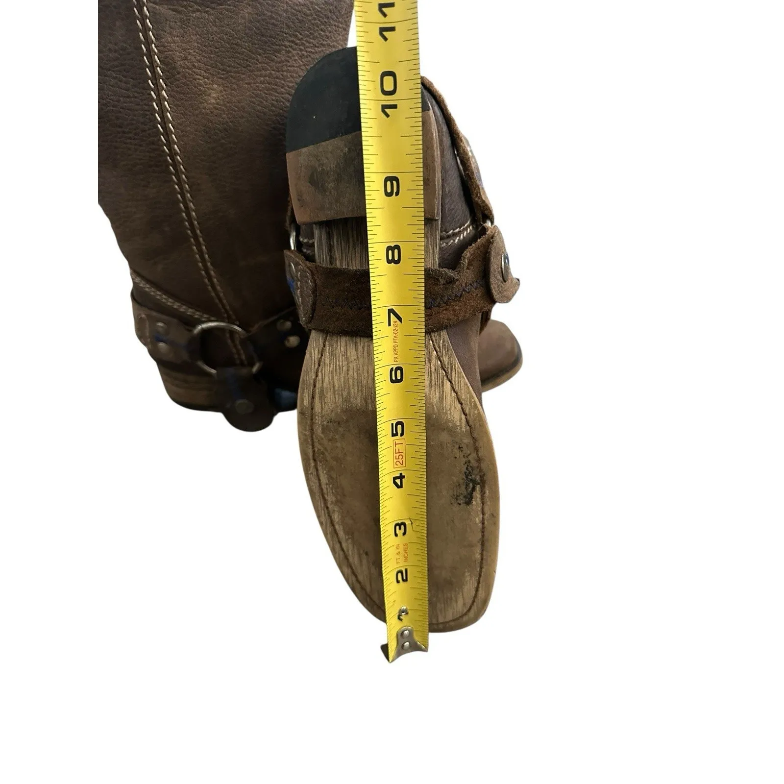 Bed Stu Womens Roma Harness Biker Moto Motorcycle Boots Size 8 Brown - Image 9