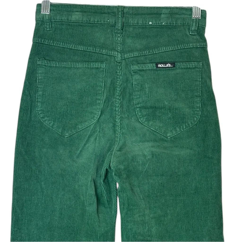 ROLLA’S East Coast High Rise Flare Green Corduroy Pants Size 26 - Image 8