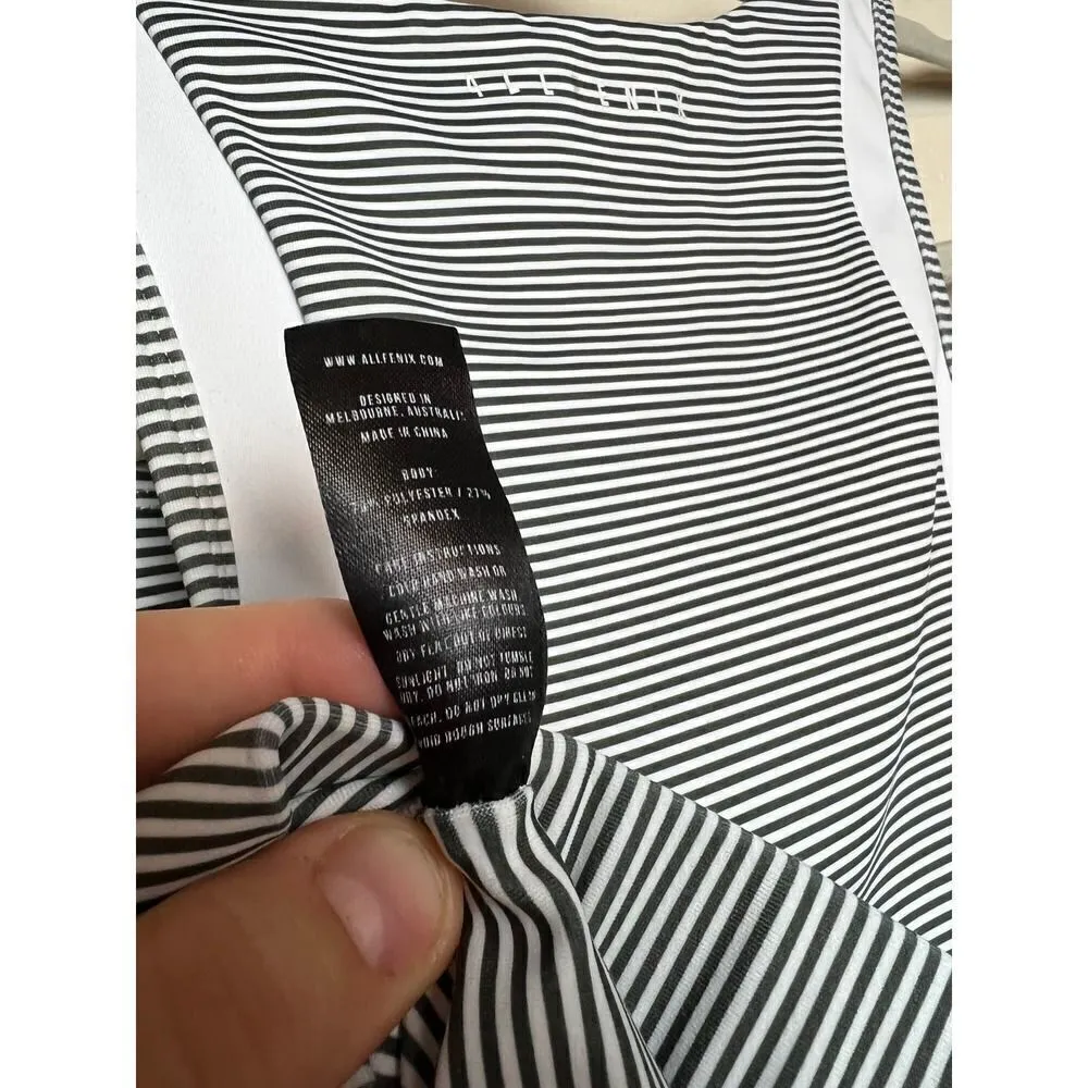 All Fenix Kora Olive Stone Striped Bra Sz. M Green Size M - Image 7