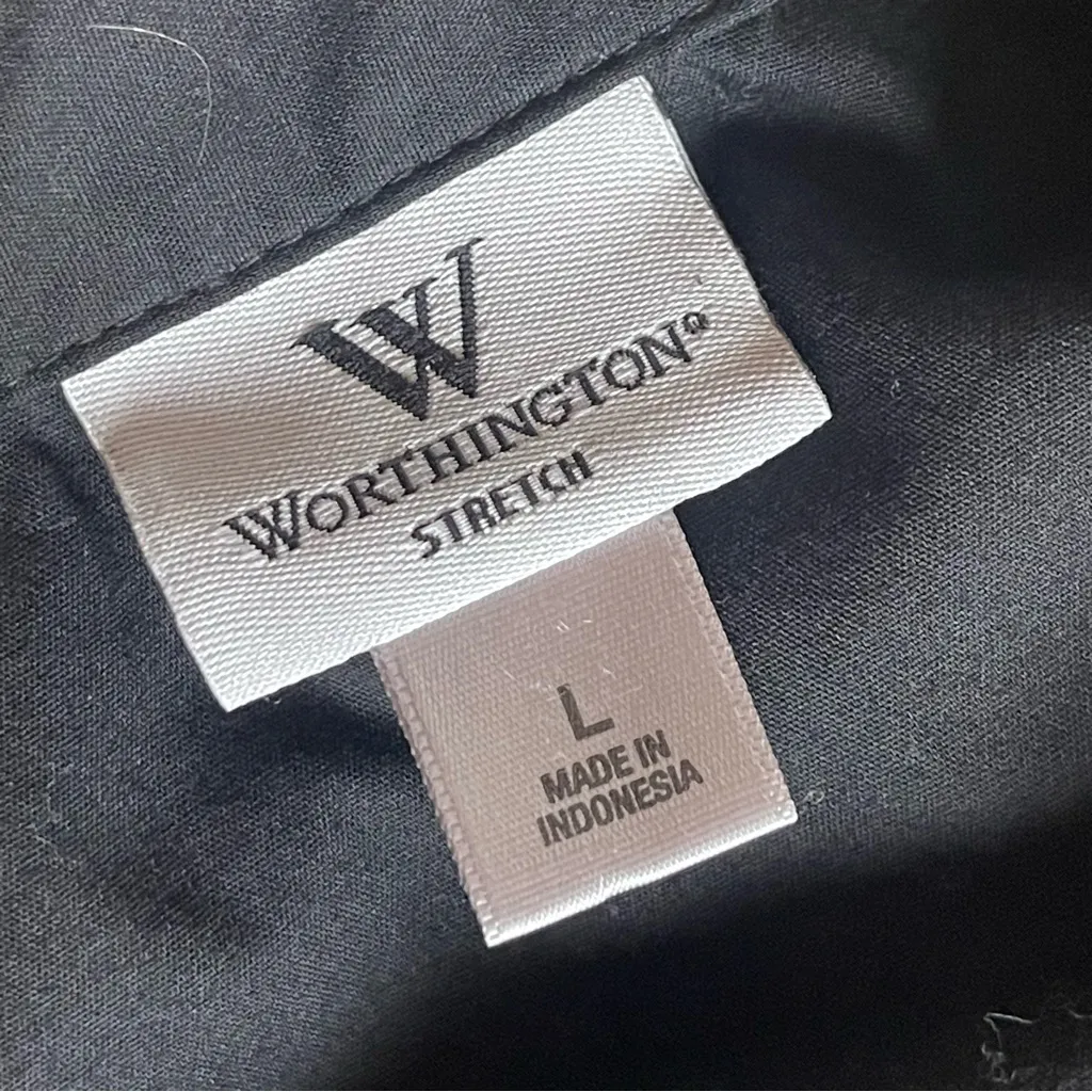 Vintage 90s Worthington Large Solid Black Stretch Sleeveless Top Stable Capsule - Image 8