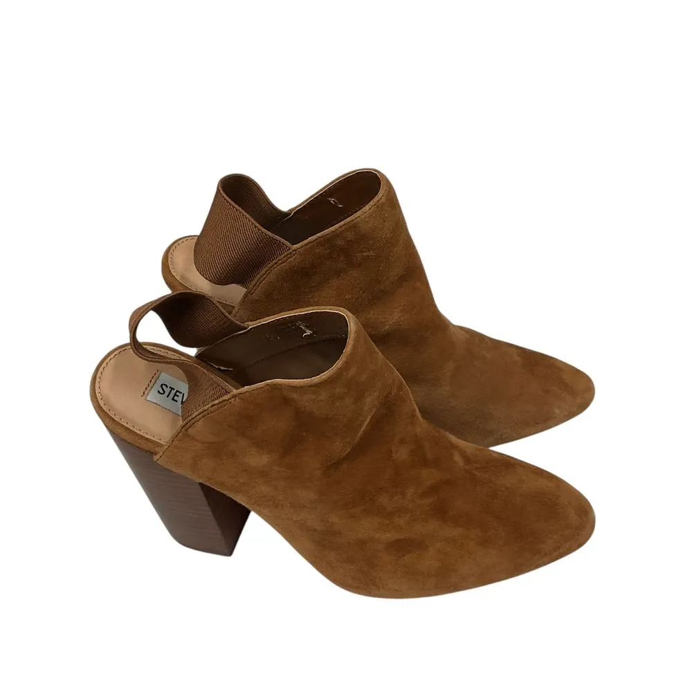 Steve Madden Logan‎ Cognac Brown Suede Slingback Mules Size 8.5M - Image 2