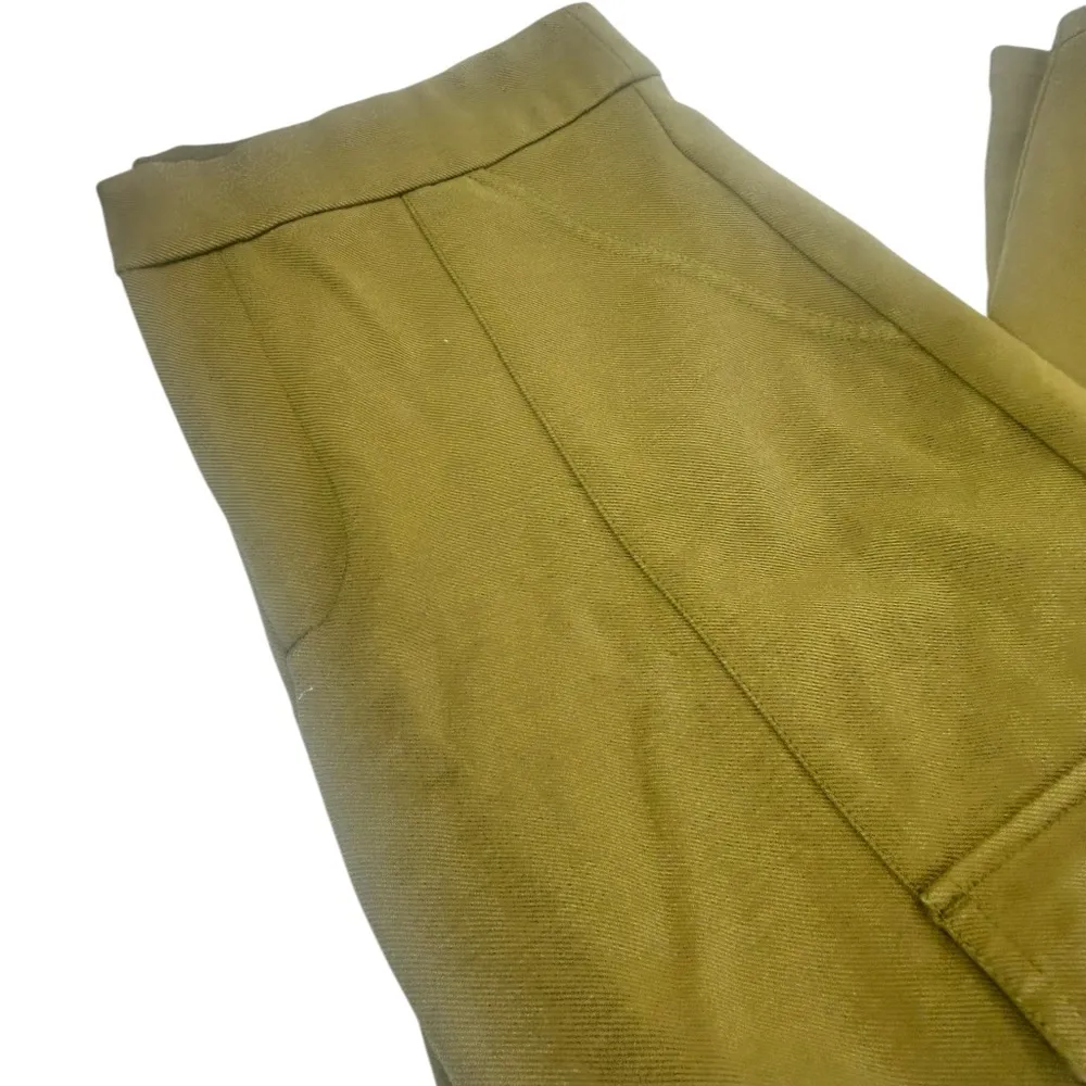 Anthropologie Essential Slim Knit Cargo Pant Size 12 Moss Green Pockets - Image 4