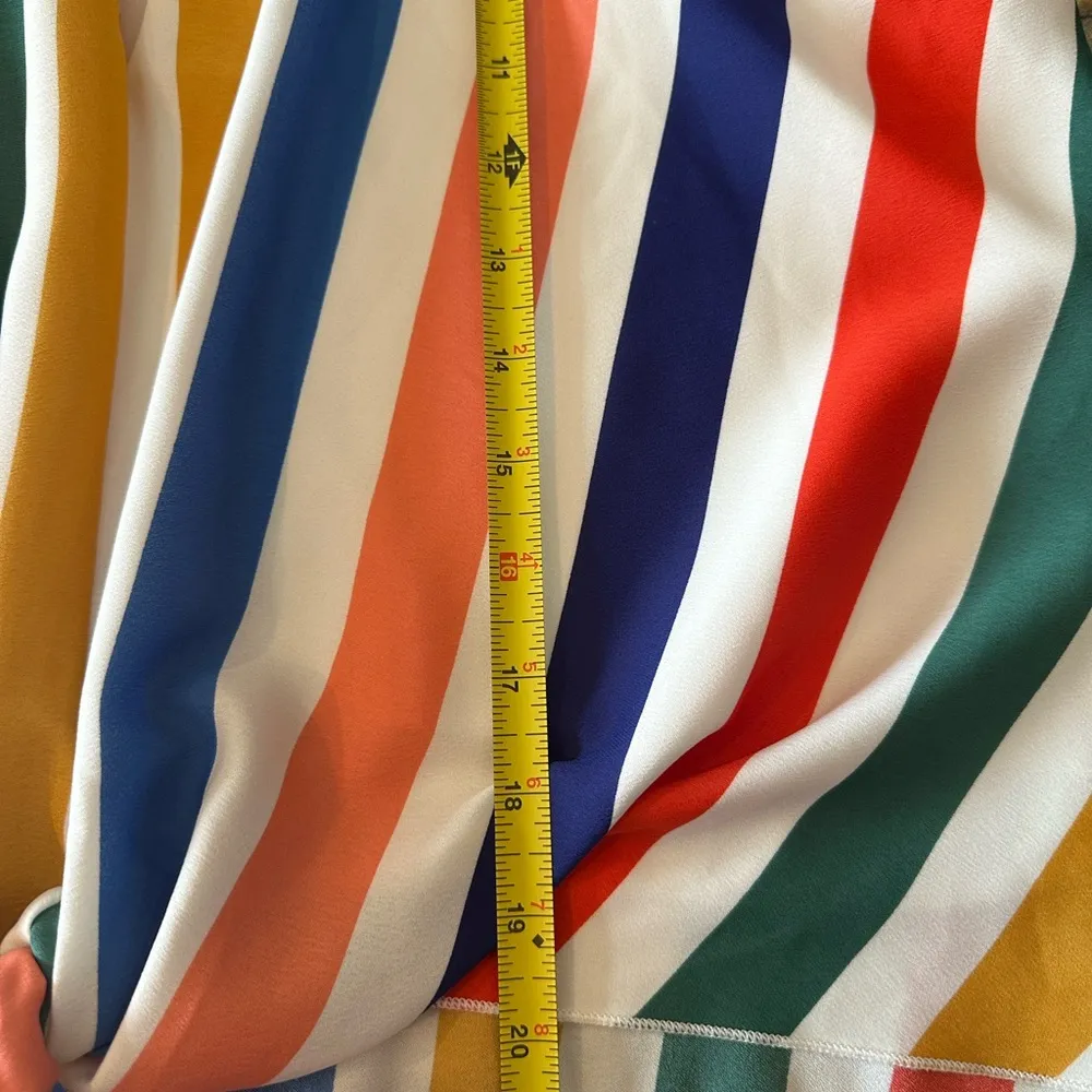 Tyche Vici Halter Tank Rainbow Stripe Tie Front Size  Medium Keyhole front - Image 6