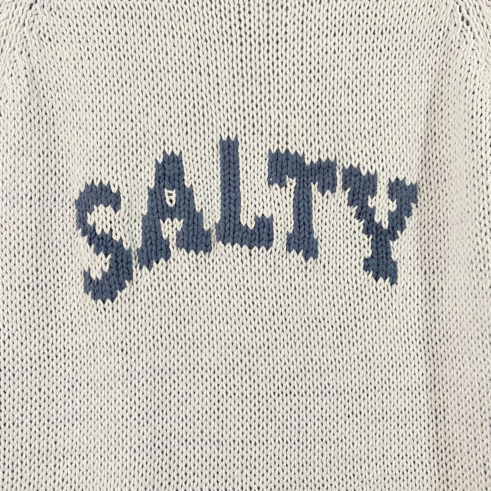 Wooden Ships Women Slipstream Blue "Salty" Knit Sweater Size M/L - Image 3