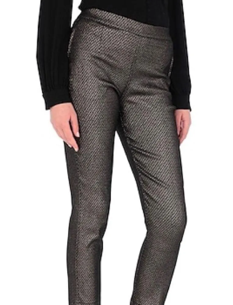 Nanette Lepore Women's Houndstooth Metallic Shimmer Stretch Pants. Medium - Image 14