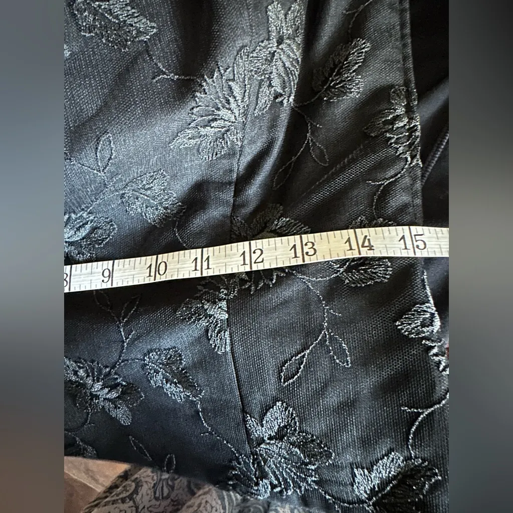 Escada Vintage Jacquard Sleeveless Top Black Size 10 - Image 10