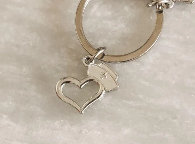 Nurse Metal Charm Keychain - Image 3