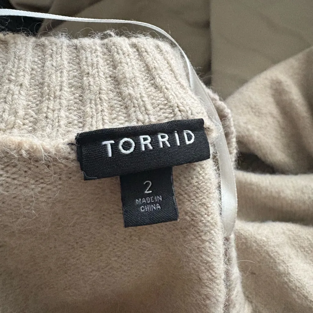 Torrid Vegan Cashmere Boyfriend Cardigan V-Neck Sweater - Image 4