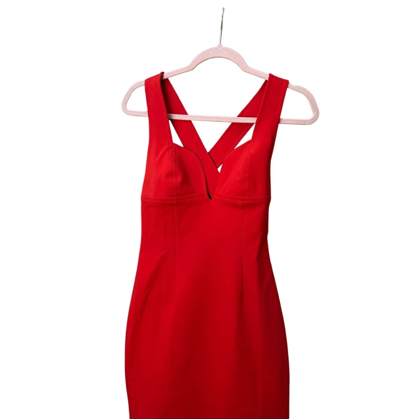 JILL JILLSTUART Long Bodycon Red Dress Brides Maid Wedding Guest Prom Size 0 - Image 13