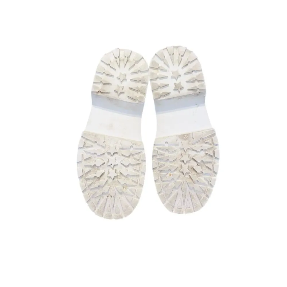 Shadow White Crocodile Faux Leather Chunky Platform Lug Sole Ankle Chelsea Boots - Image 10