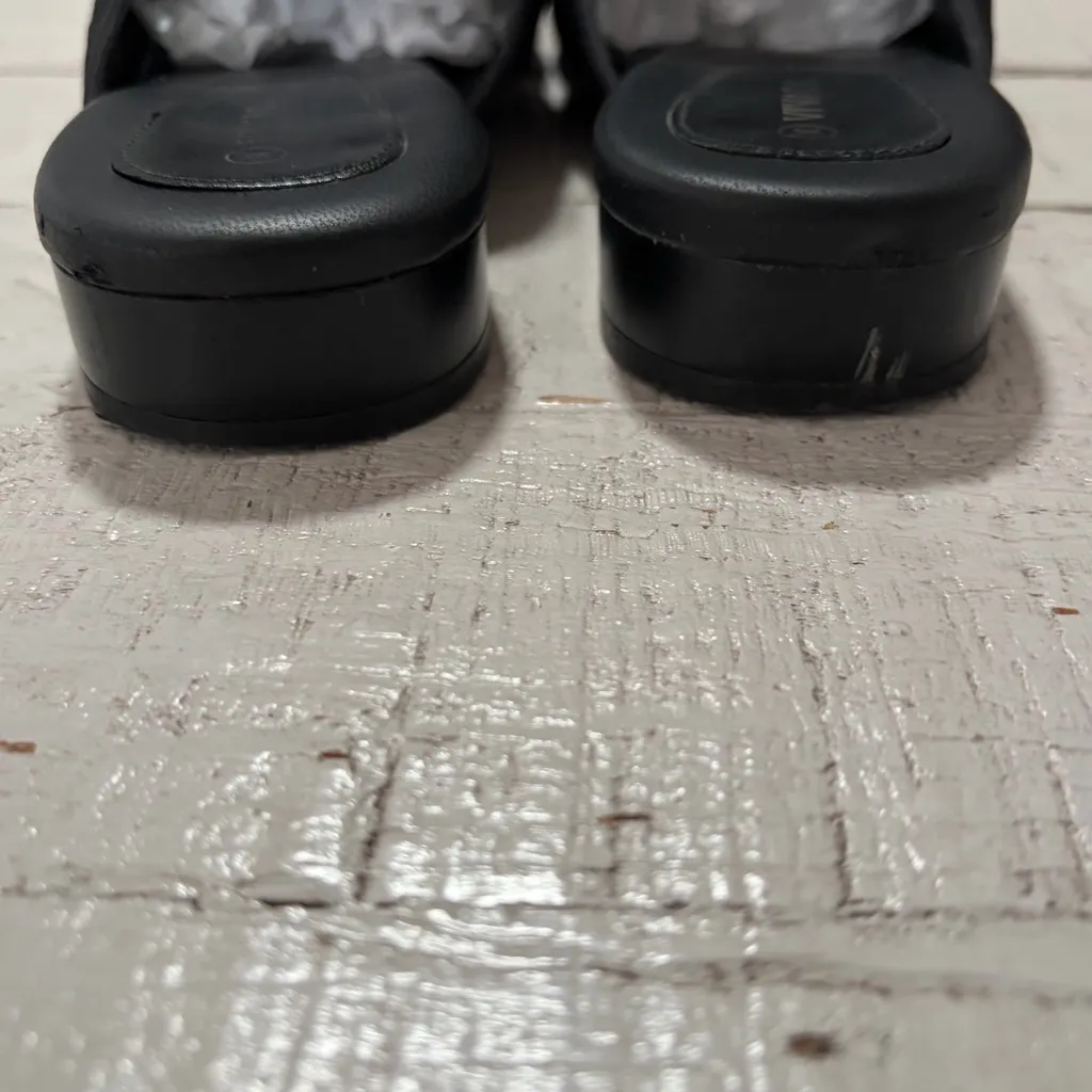 Vivaia Marie Square Toe Mules EU size 39 Black Slip On Loafer Flats US size 8 - Image 6