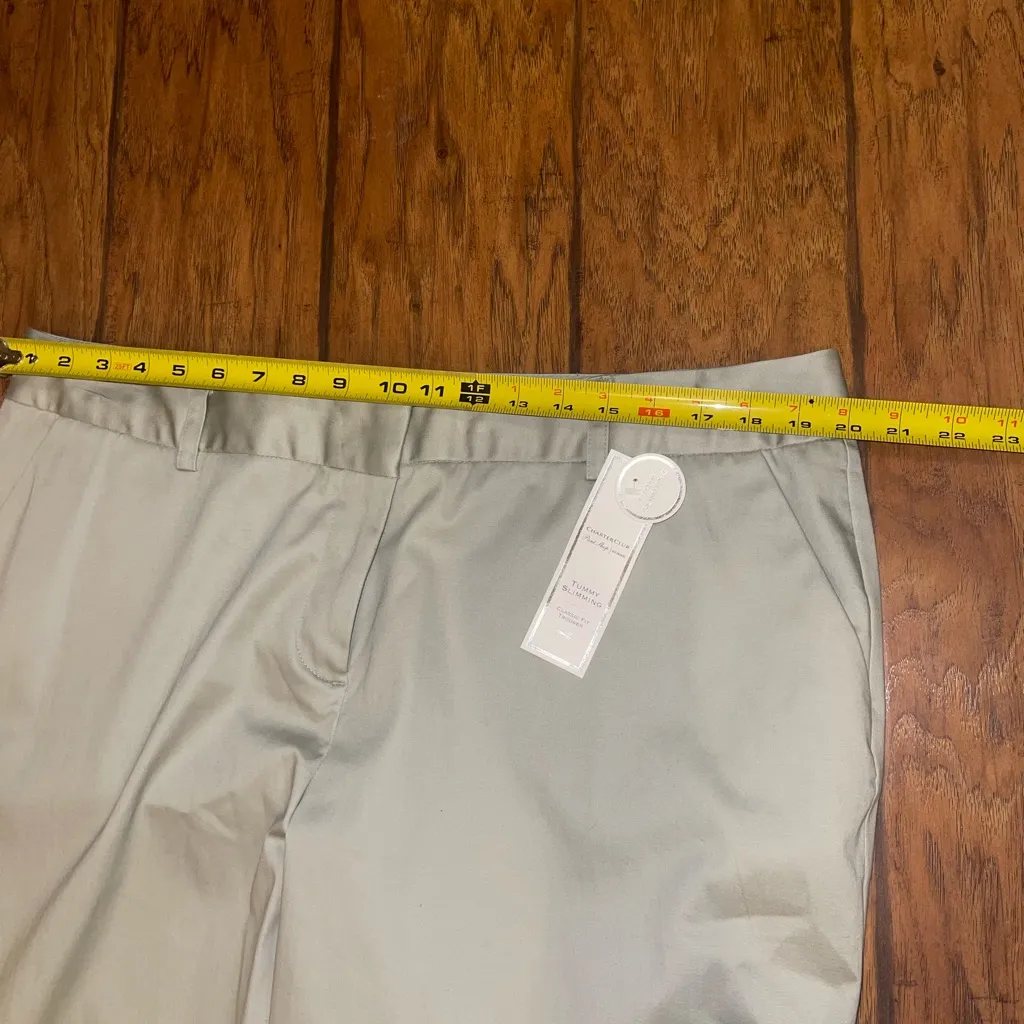 Charter Club khaki pants slacks NWT woman’s size 18W tummy slimming classic fit - Image 5