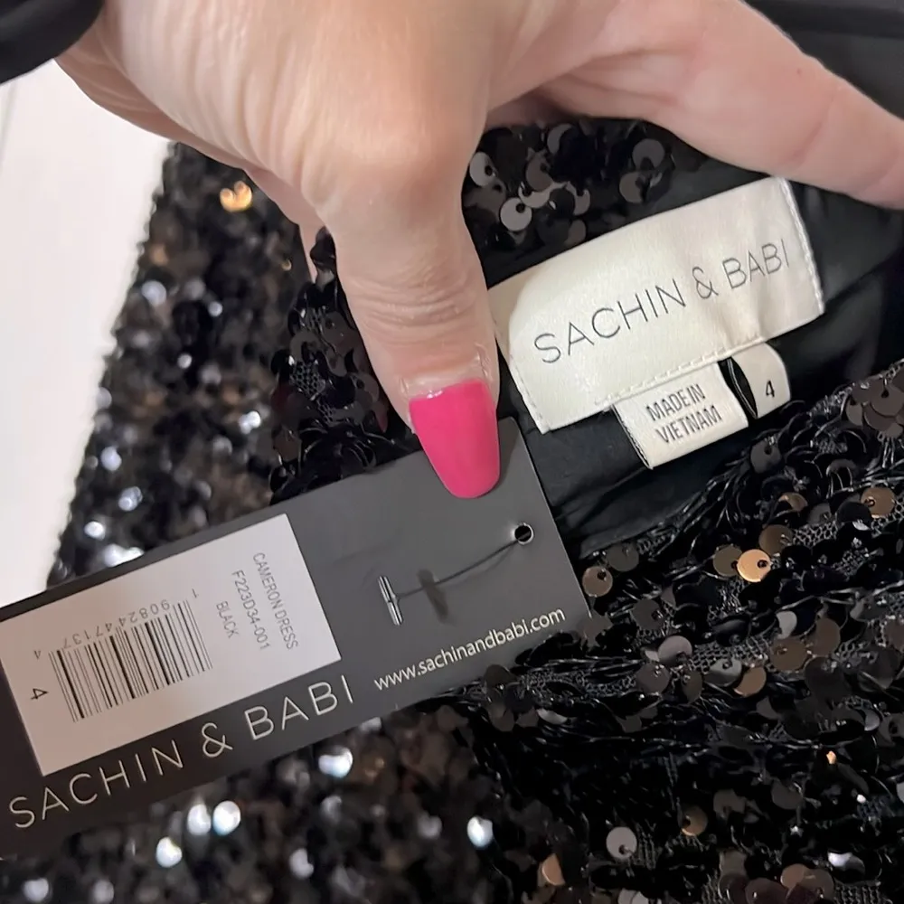 NWT  Cameron Sequin Long Sleeve Mini Dress - Image 8