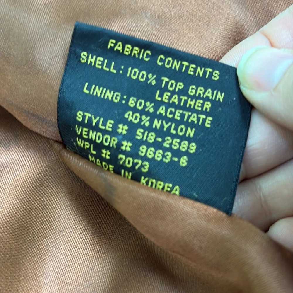 VINTAGE 70s Porsha by Winer 100% Top Grain Brown Leather Jacket Size 4 - Image 10