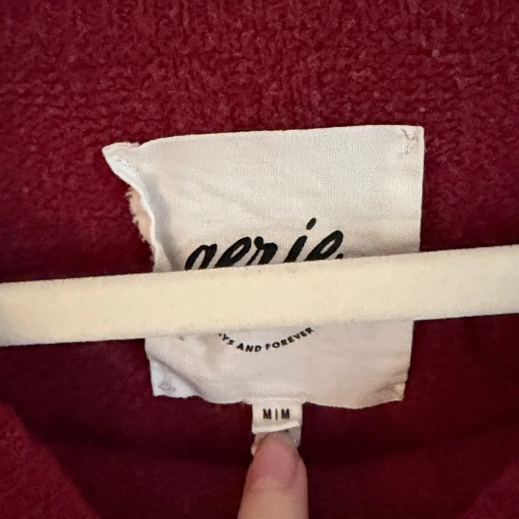 Aerie Red Knit Tunic Sweater - Image 3