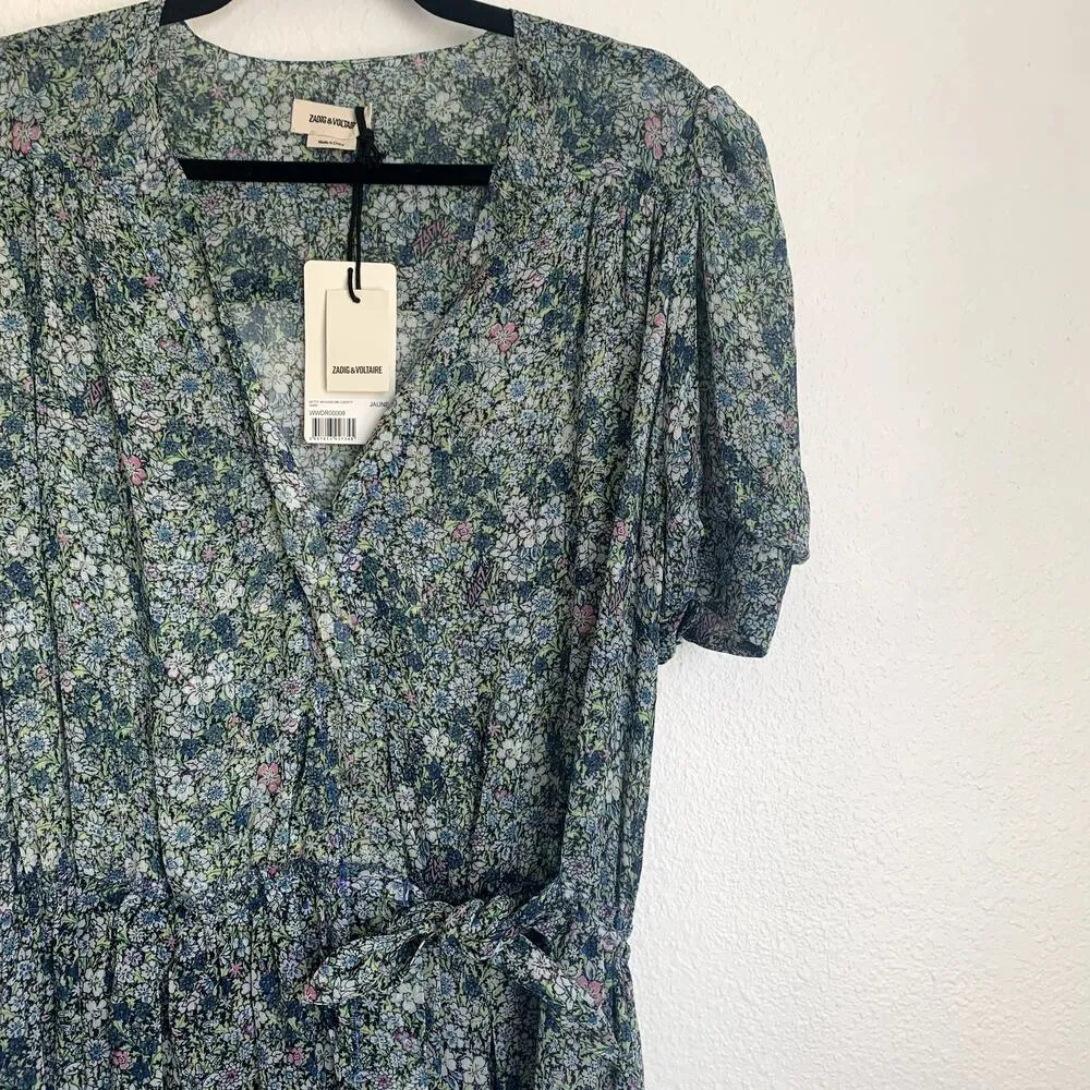 NWT Zadig & Voltaire Betty Mousseline Dress in Jaune - Image 6