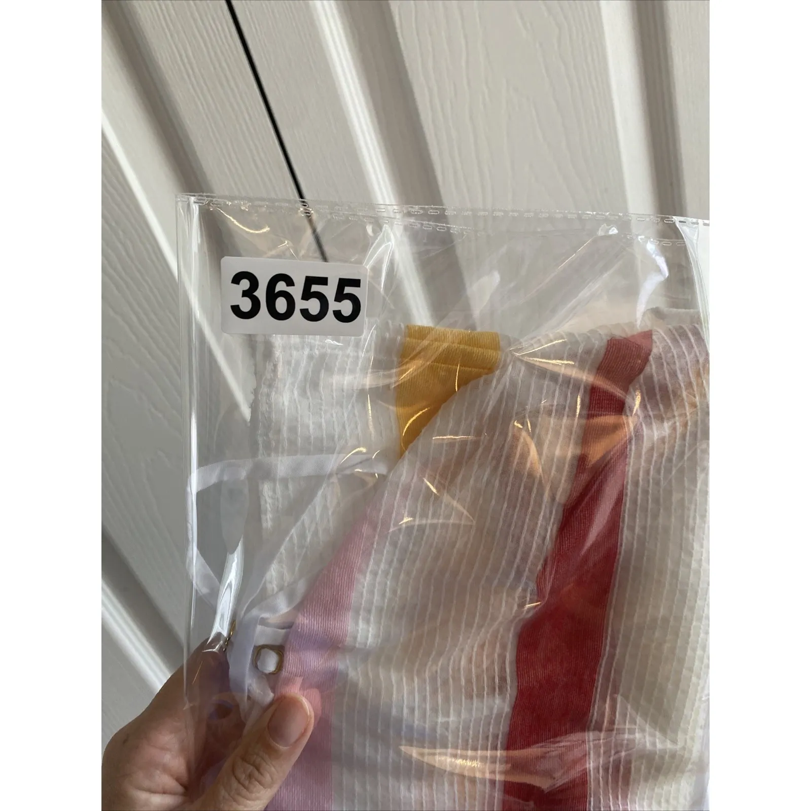 Flagpole NYC Womens Large Sheer Stripe Melissa Crop Top Euro Resort Sheer Clean White - Image 8