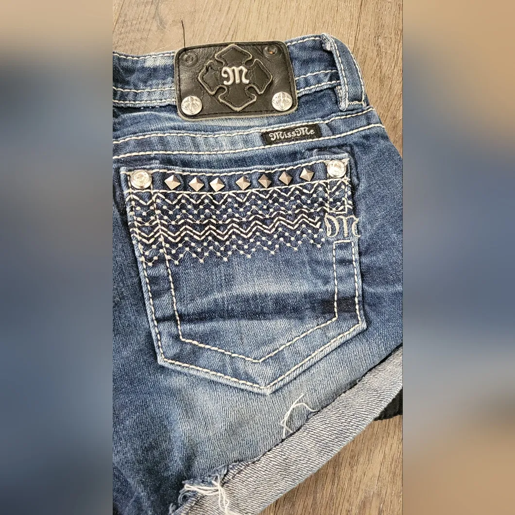 Miss Me Blue Jean Shorts Size 26 - Image 8