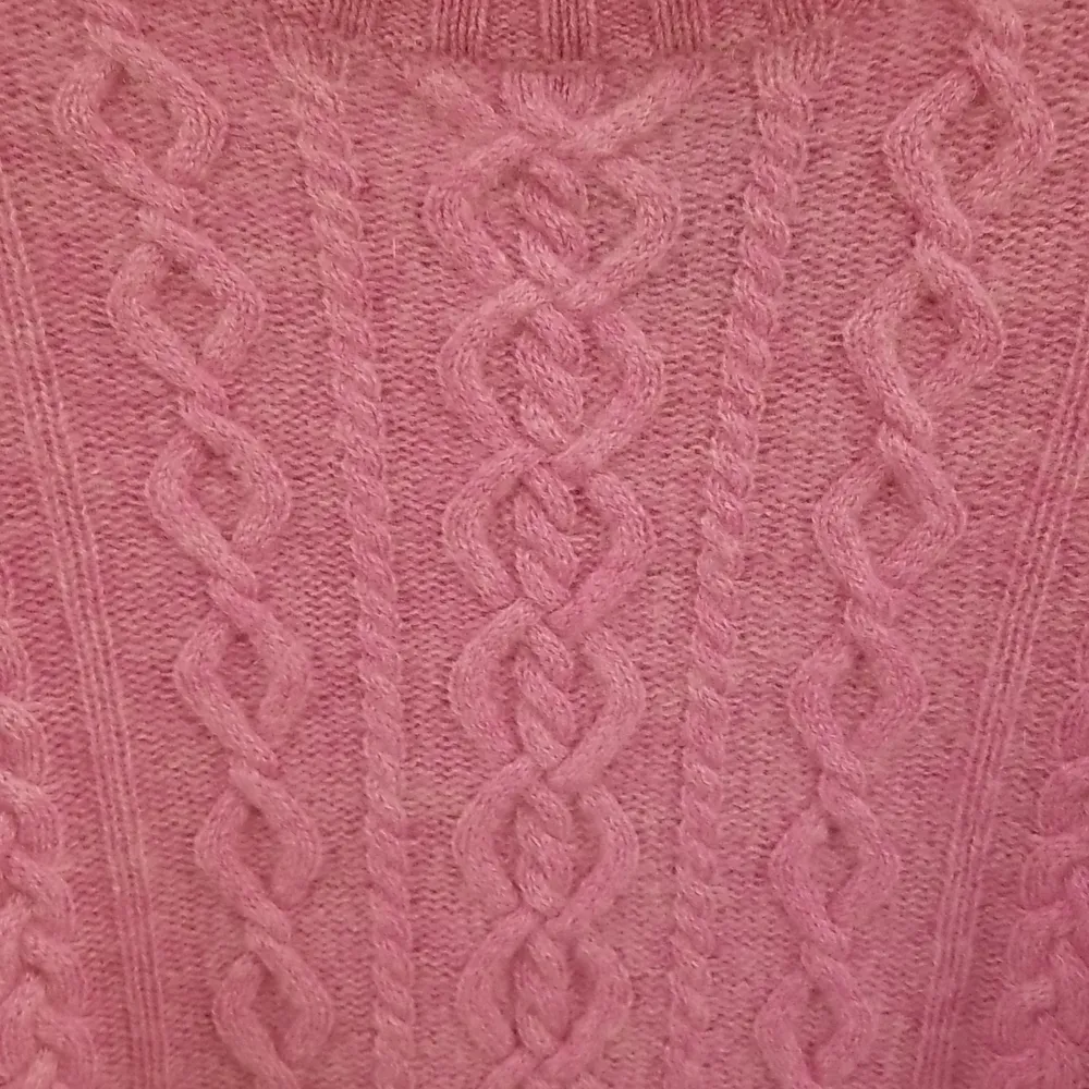 💕WHITE+WARREN💕 Cashmere Relaxed Cable Mockneck Sweater Wisteria Heather S NWT - Image 5