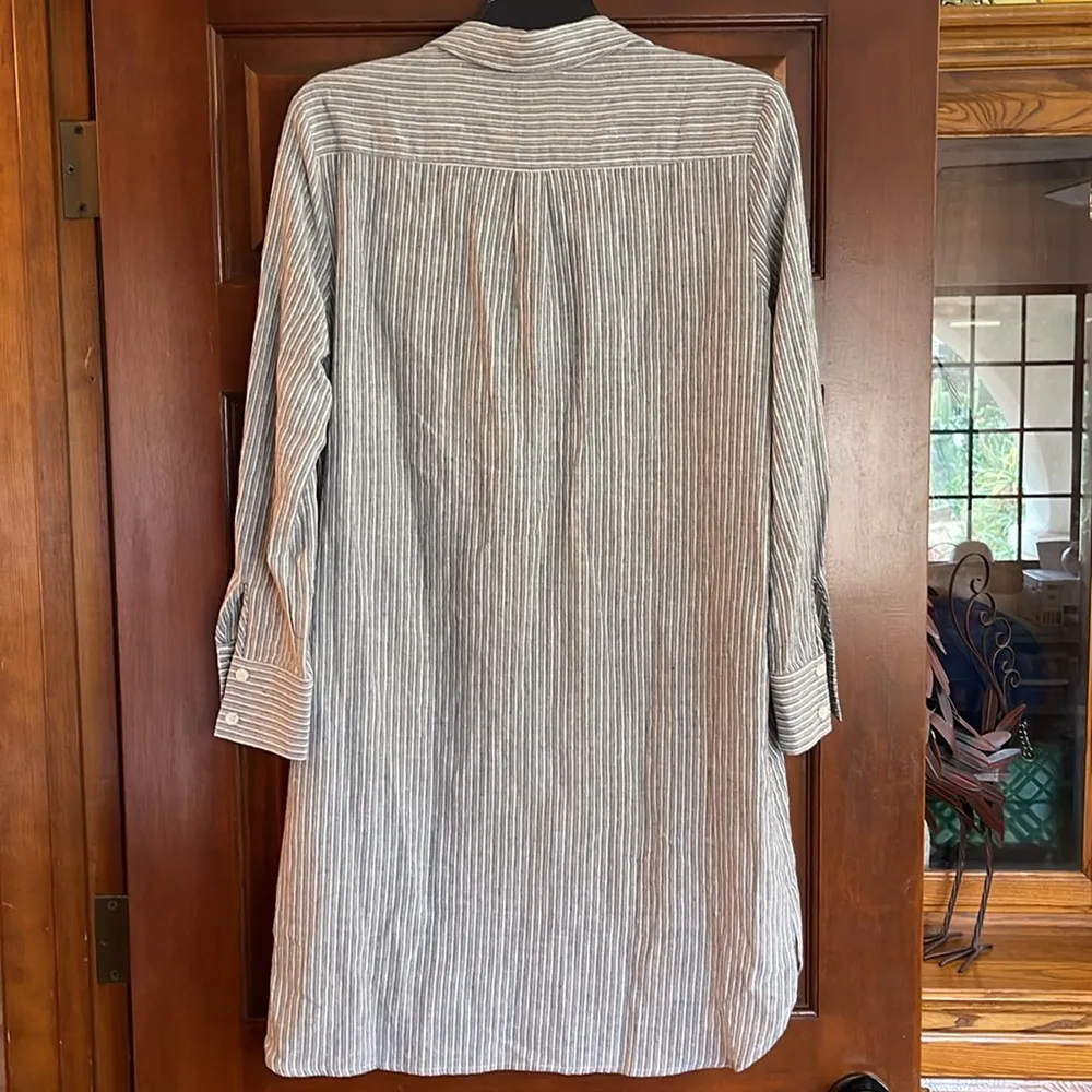 Flawless Striped Button-Up Shirt Dress small - Image 5