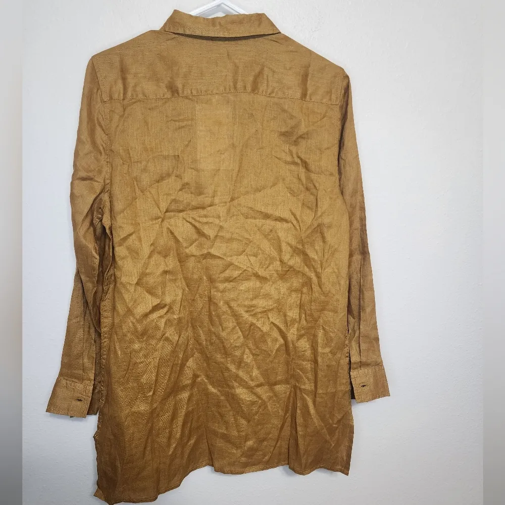 New NWT Garnet Hill linen button up top - Image 5