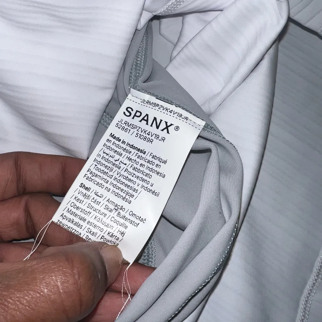 NWT SPANX Powerboost Ribbed White Mini Dress size Medium - Image 9