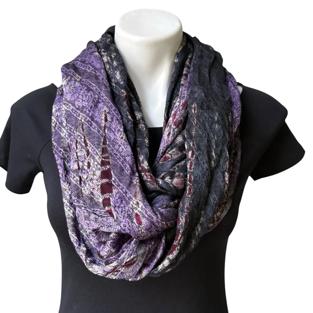 NWT, Soft Surroundings Purple Viscose Infinity Scarf - Image 2