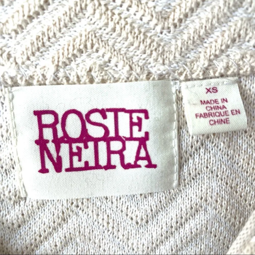 Rosie Neira Anthropologie cream zip up cardigan jacket - Image 9