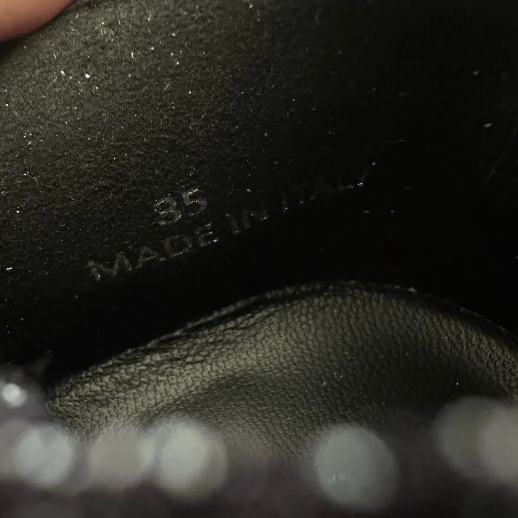 NIB Jimmy Choo Navy Knit Slip On Sneakers‎ Shoes 35 - Image 7