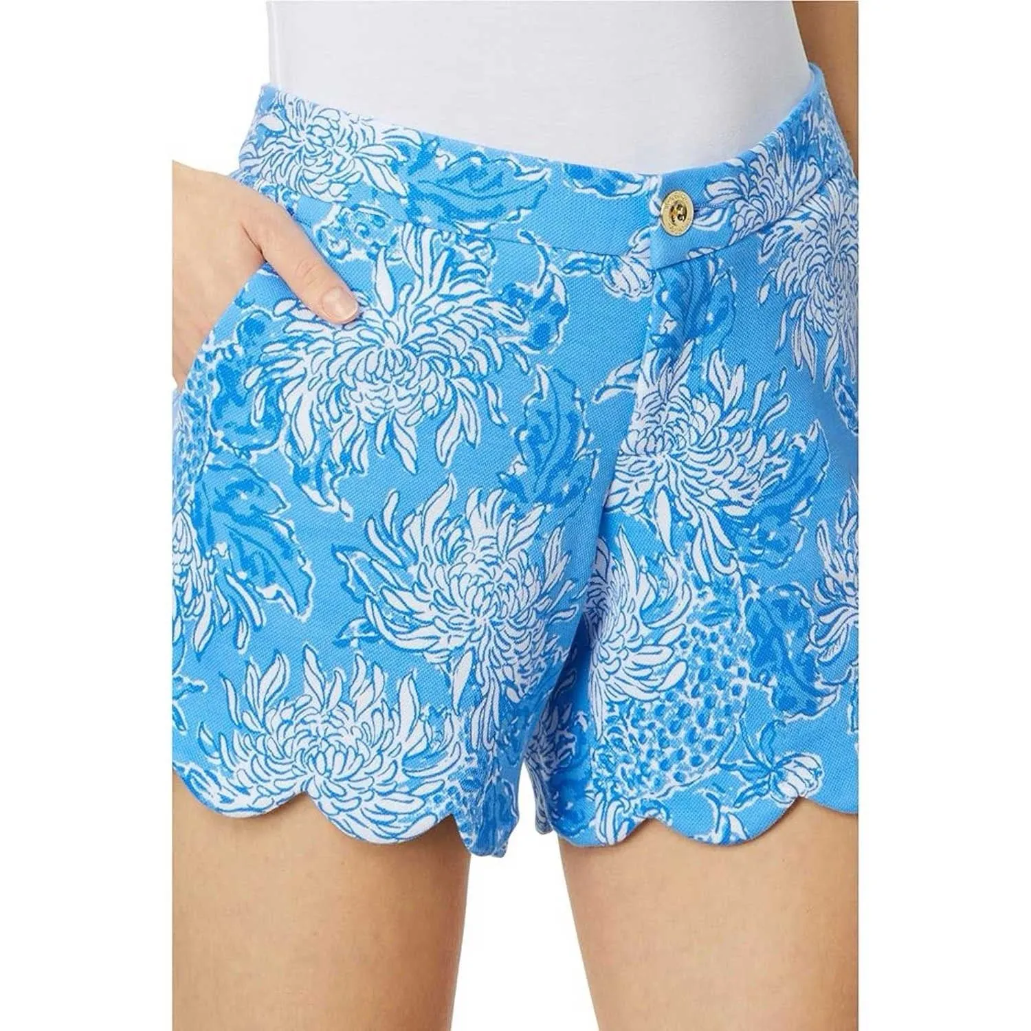 Lilly Pulitzer Women's Buttercup Knit Short 5” Boca Blue Croc & Lock It Size 14 - Image 13