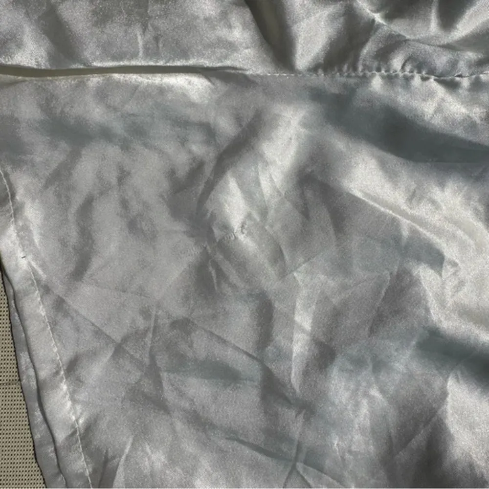 Vintage Valege White Satin pajama shorts medium lingerie sexy boudoir pinup​ - Image 2