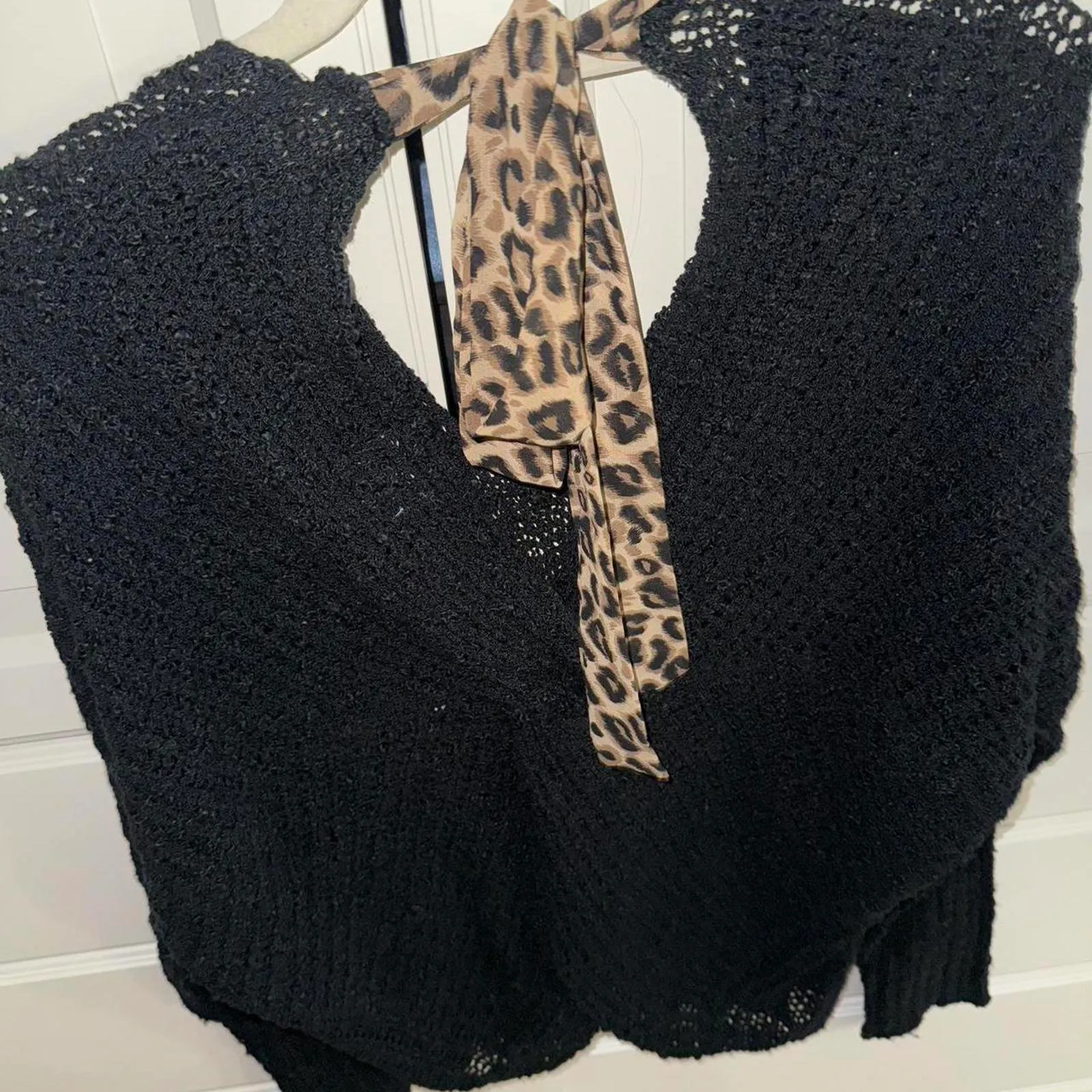 Neely open back knitted sweater Black - Image 2