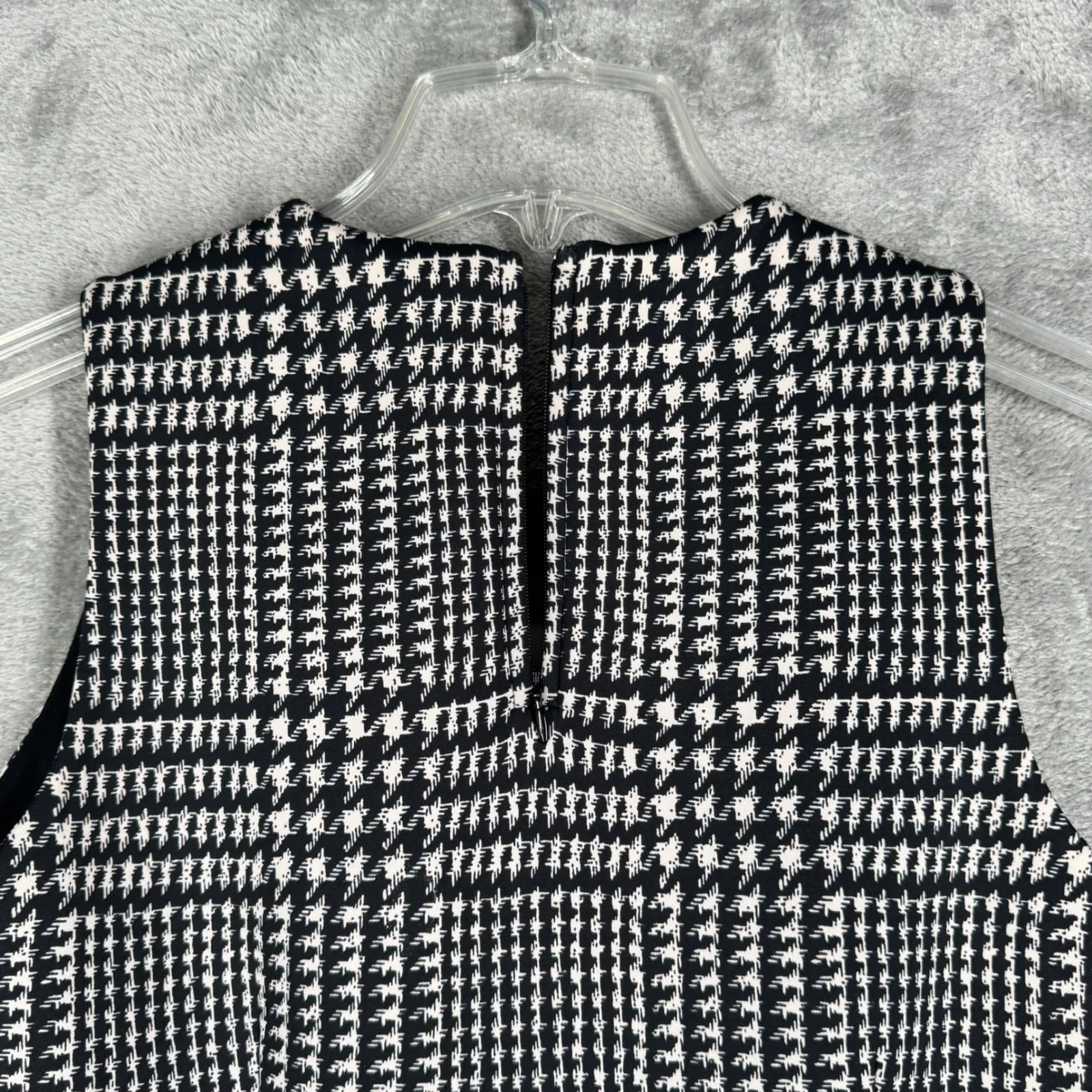 J.McLaughlin Dress Scuba Houndstooth Sleeveless Career Party Fitted Size Small - Image 6