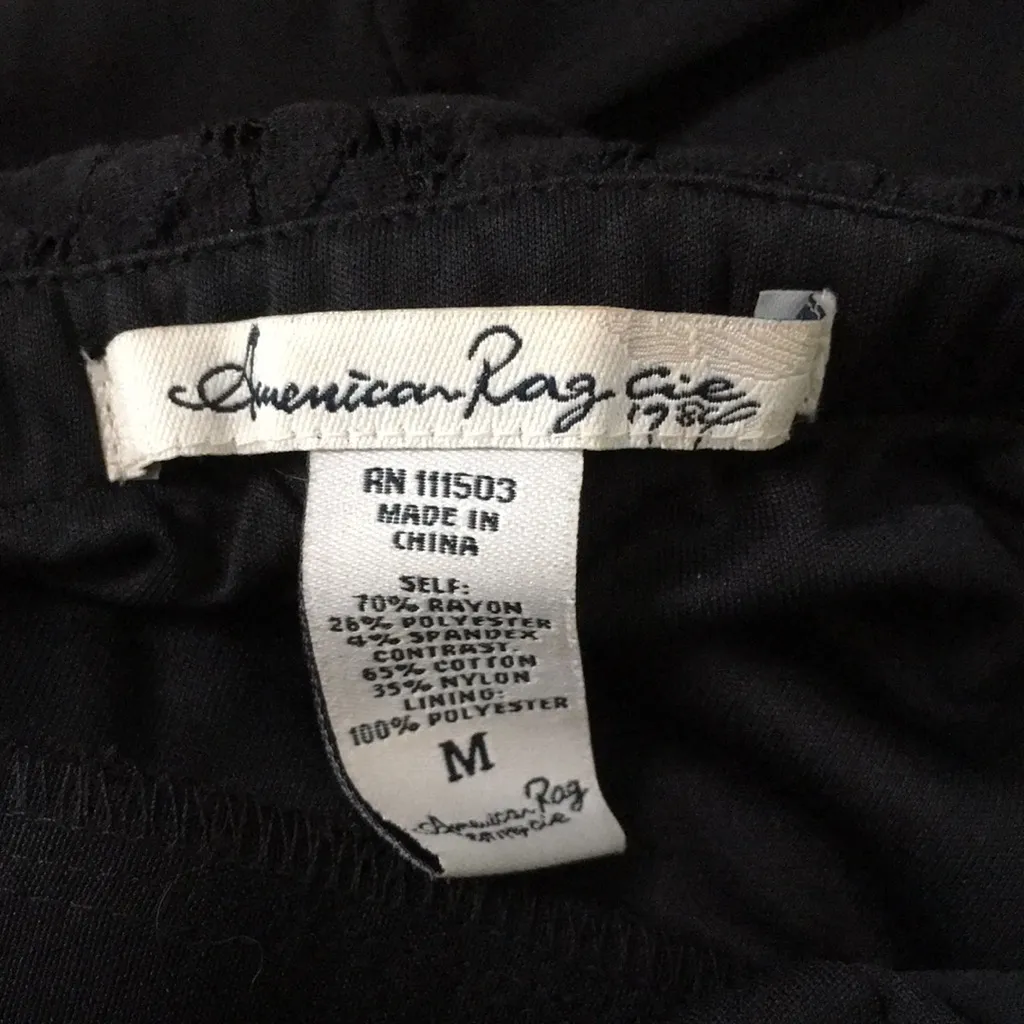 American Rag Lacey Strapless Padded Dress Black Size Medium - Image 6