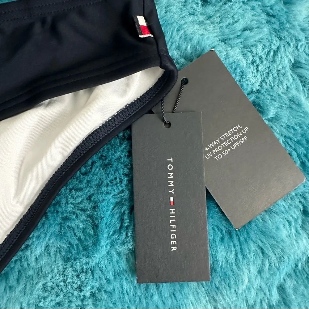 Tommy Hilfiger Women's Color Block V-Cut Bikini Bottom Size L - Image 4