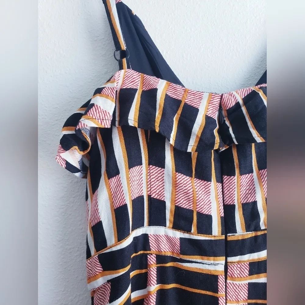 Ann Taylor Factory Abstract Mock Wrap Midi Dress - Image 8