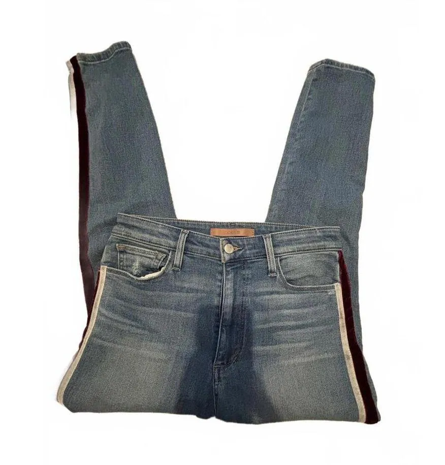 JOE’S JEANS Charlie Velvet Stripe High Rise Skinny Jeans 27 - Image 4