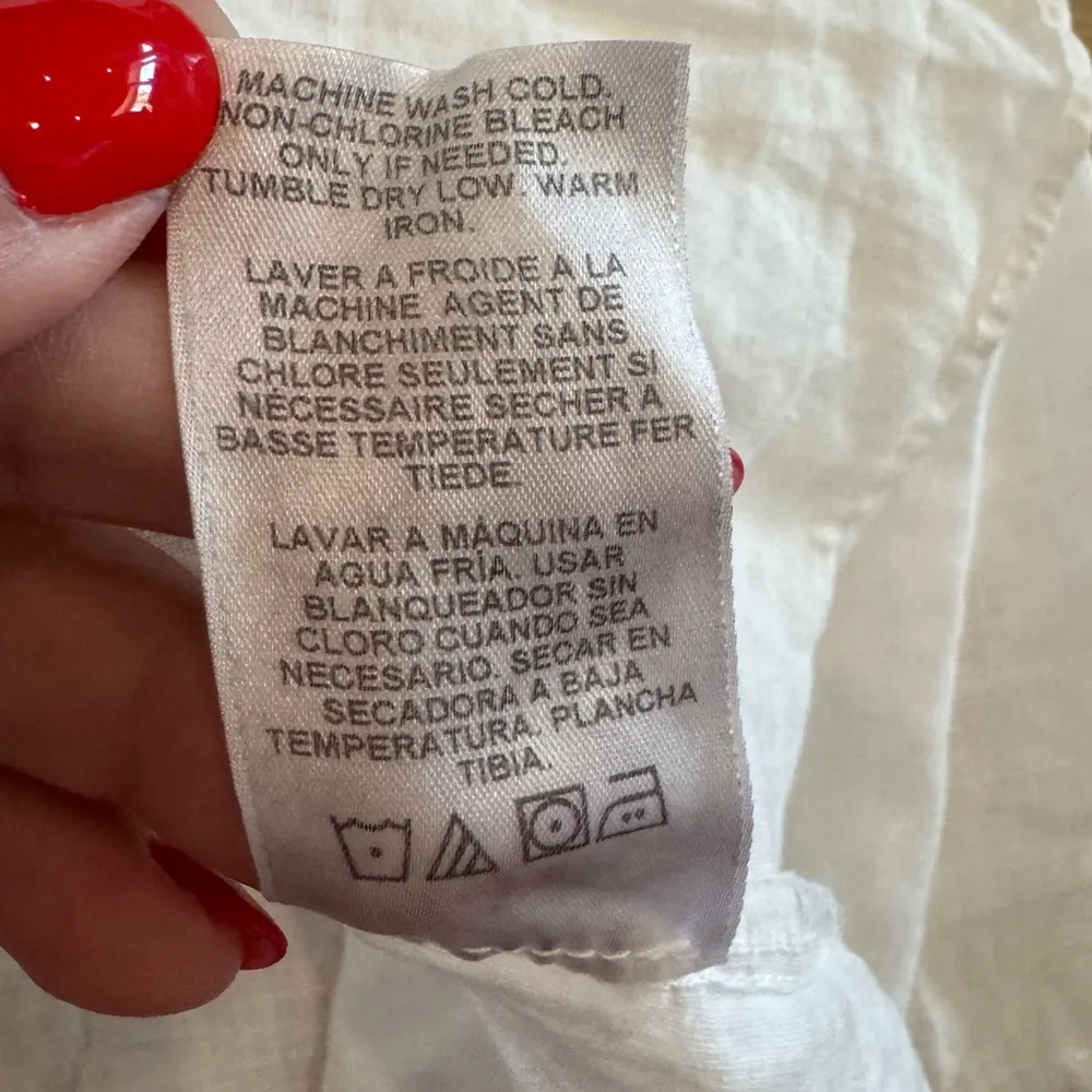 VELVET BY GRAHAM & SPENCER Noor Linen Tiered Dress size small White - Image 5