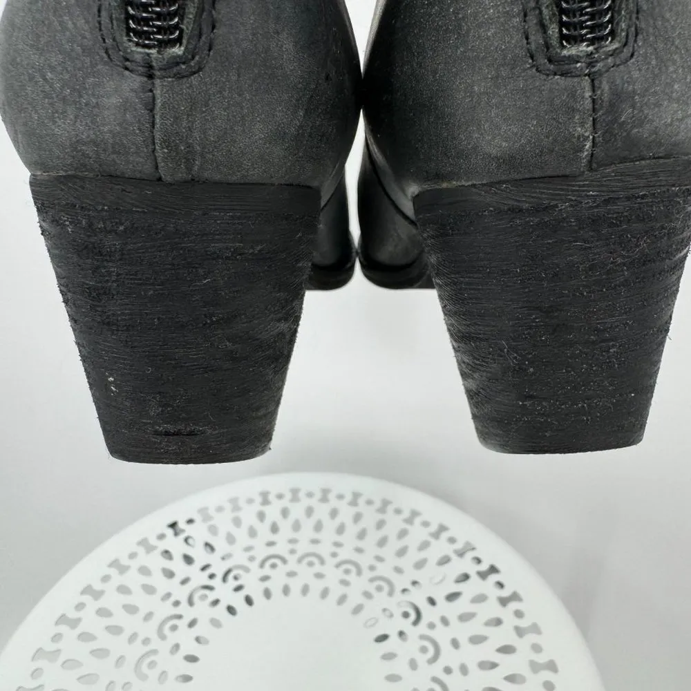 Jeffrey Campbell Rosmore gray nubuck leather zip ankle boots 7.5 - Image 6