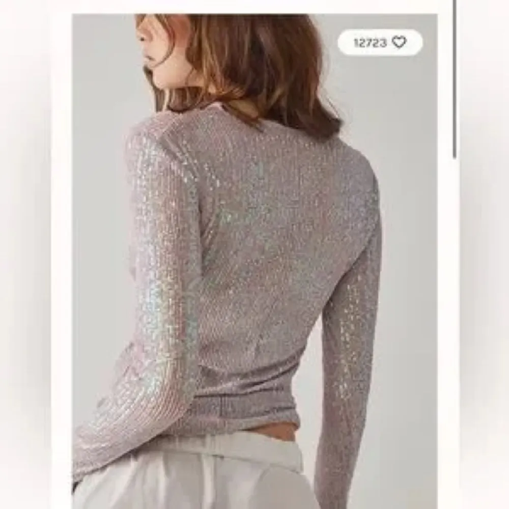 Free People NWT Intimately  Gold RushLong Sleeve - Champagne Float - Image 6