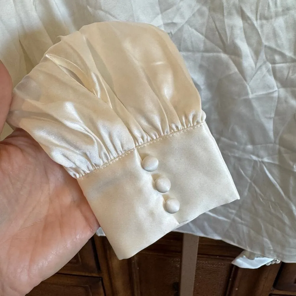 Generation Love Libby Lace Combo Blouse NWOT White Approx. Size S MSRP $285 - Image 6