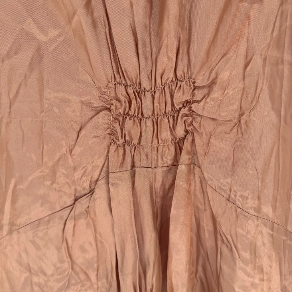 Hanna for La Journee Steampunk Whimsygoth Ruched Crinkle Maxi Skirt Size 1 XS Pink - Image 4