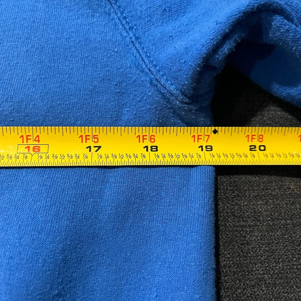 Vintage 1998 Corpus Christi Icerays Hockey Blue Crew Neck Sweater Size Small - Image 6