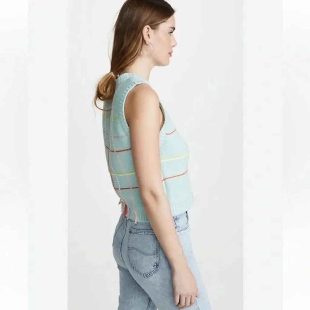 Alice + Olivia Rosalina Grid Shell Sweater Vest Plaid Large - Image 10