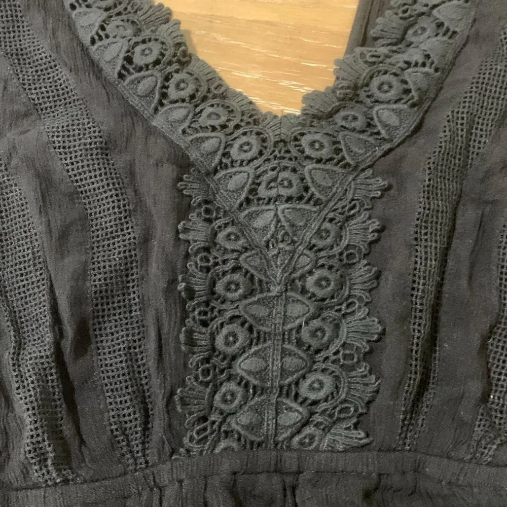 O'Neill / S / Black Crochet Top Romper - Image 12