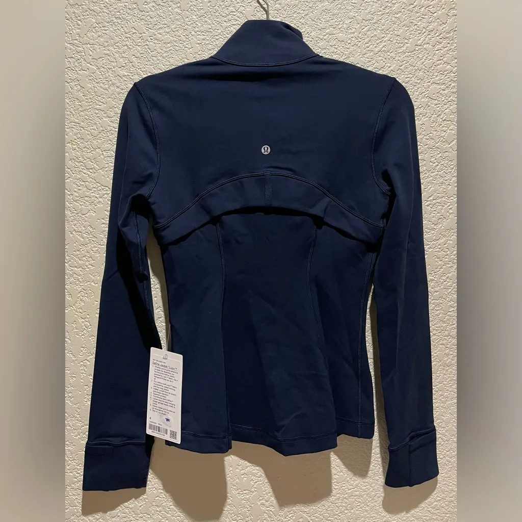 Lululemon NWT Define Luon Full Zip Jacket True Navy Hip Length Zipper pockets 4 - Image 5