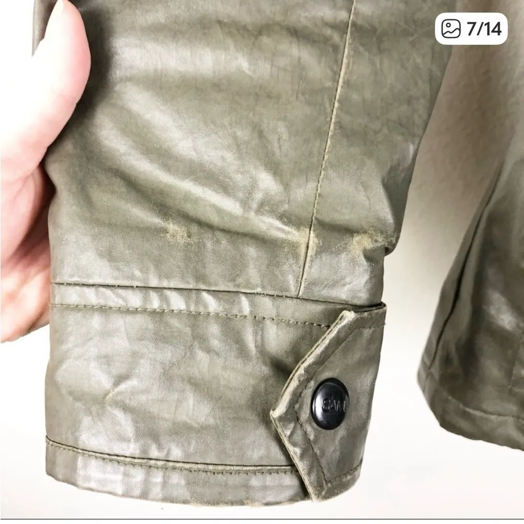 SAM. Devon Parka Fur Coated Zip Jacket Green Medium Cotton Winter Fall Warm - Image 7